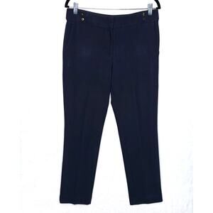 LOFT Women’s Marisa Flat Front Straight Leg Dress Pants Trousers Navy Size 6
